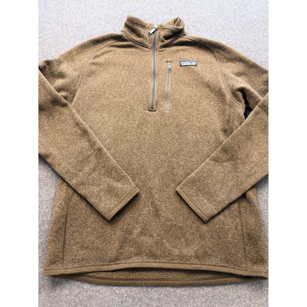 Patagonia Better Sweater 1/4 Zip Pullover Mens Medium Brown Sediment 25522 FA18